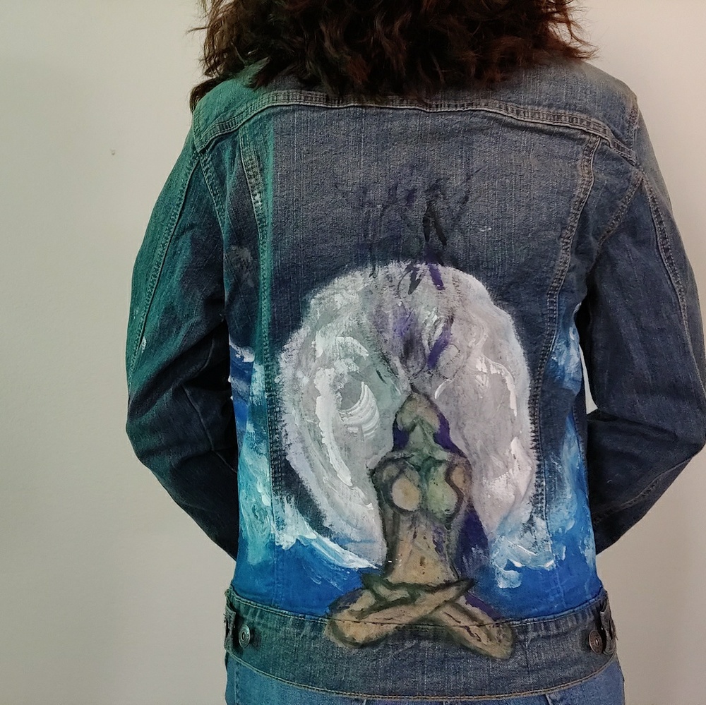 Painted jean jacket